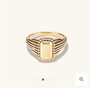 Mejuri Jenna Lyons 14k Signet Pinky Ring (new with original box etc)